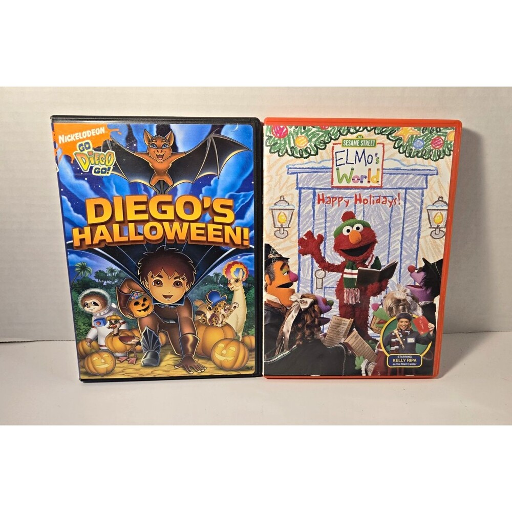 Nickelodeon DVD Lot 2 Diego's Halloween! / Elmo's World Happy Holidays Full